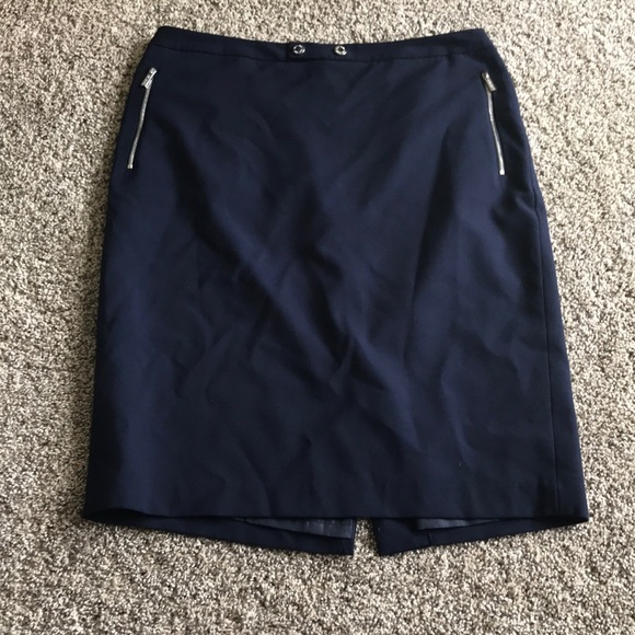 Calvin Klein Dresses & Skirts - Calvin Klein Navy Zipper Pencil Skirt